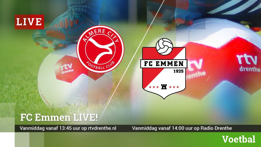 Volg hier Almere City FC - FC Emmen van minuut tot minuut