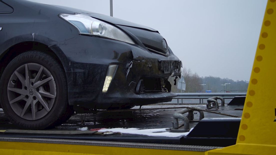 Kop-staartbotsing op A1 bij Deventer