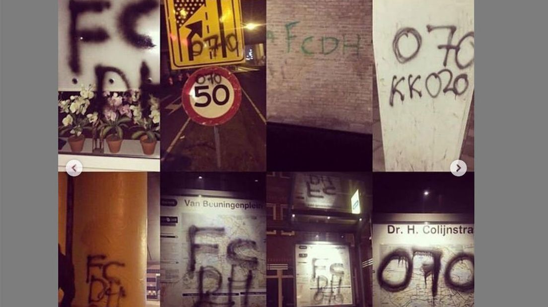De bekladdingen in Amsterdam