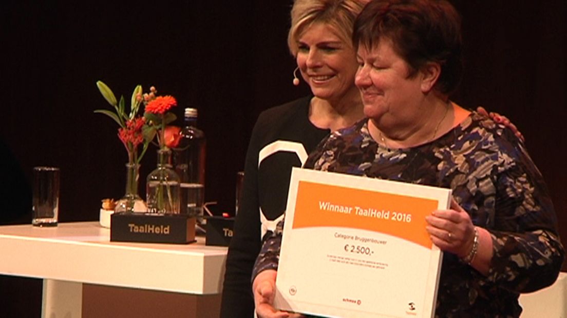 Sita Goedendorp met prinses Laurentien.