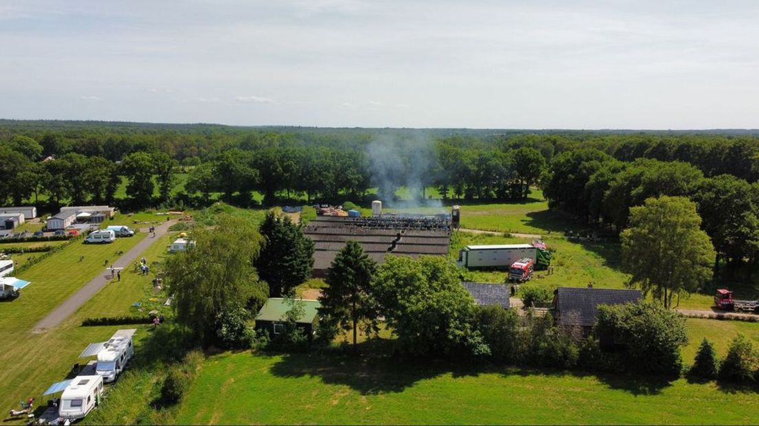 De brandende schuren in Elspeet.