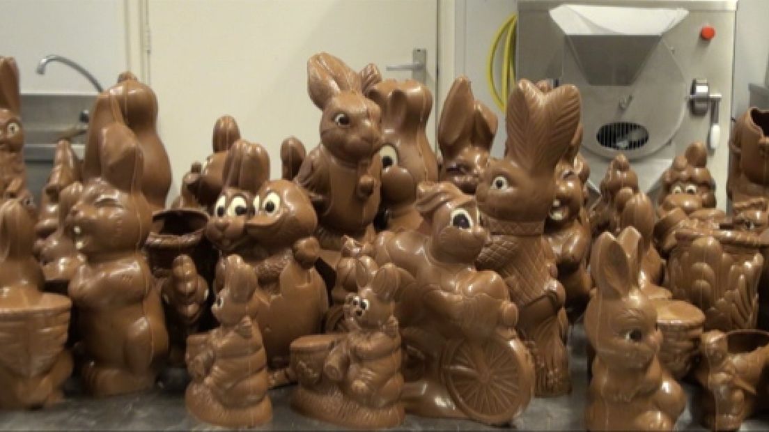 De Gelderse chocolatiers zijn nu al weer druk voor Pasen.