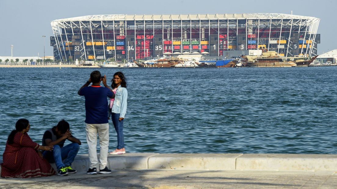 Stadion 974 in Doha, de hoofdstad van Qatar