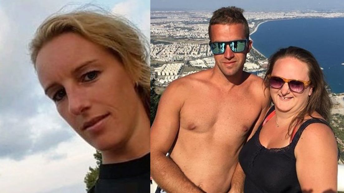 Liesbeth (links) en Arjan met zijn vrouw Rianne.