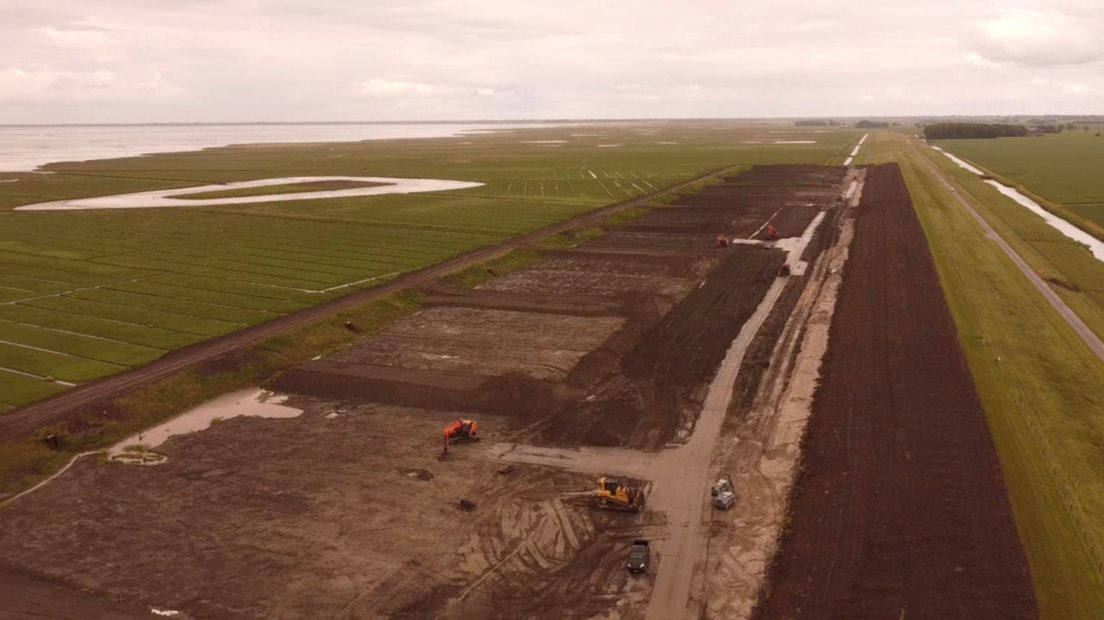 Er wordt druk gewerkt aan de brede groene dijk