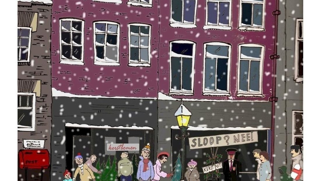 Kerstkaart voor historische panden