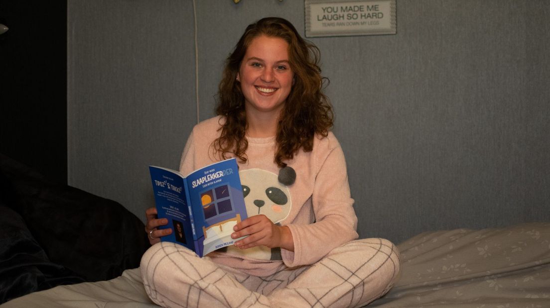 Bodien Meiland met haar boek Slaap Lekkerder