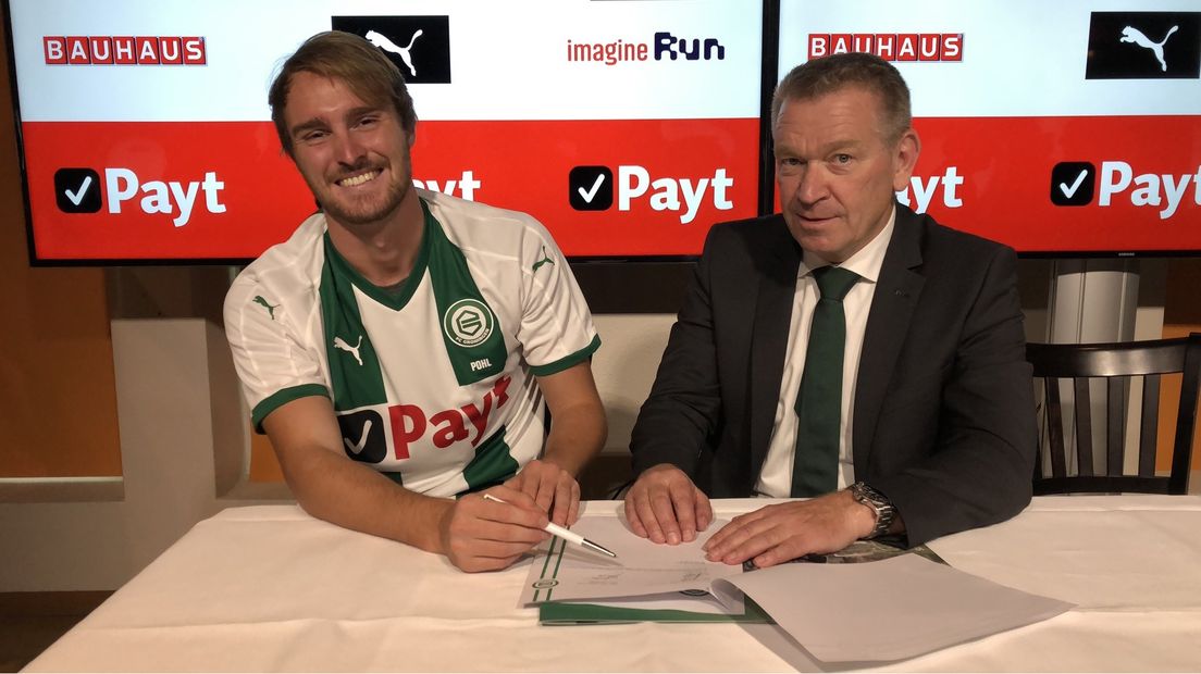 Jannik Pohl tekent een driejarig contract bij FC Groningen