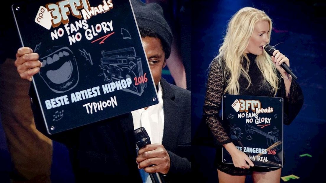 Typhoon en Miss Montreal winnen 3FM Award