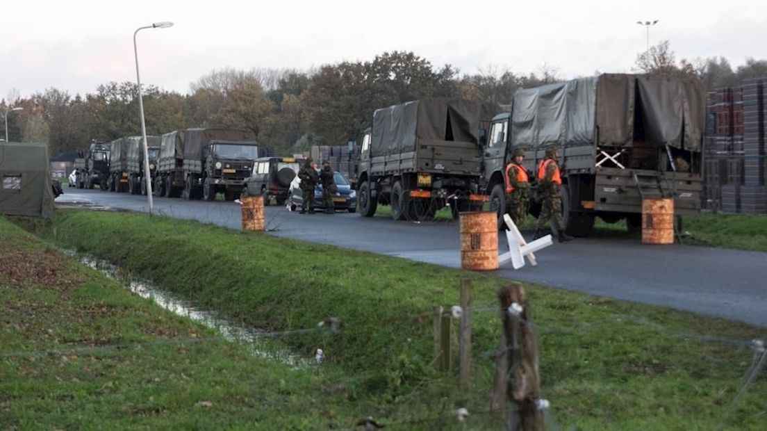 Militair kamp aan de Vöckersweg in Hengelo