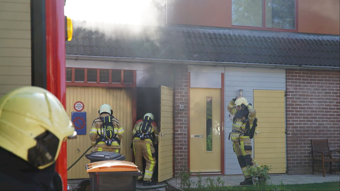 De scooter is waarschijnlijk de oorzaak van de brand