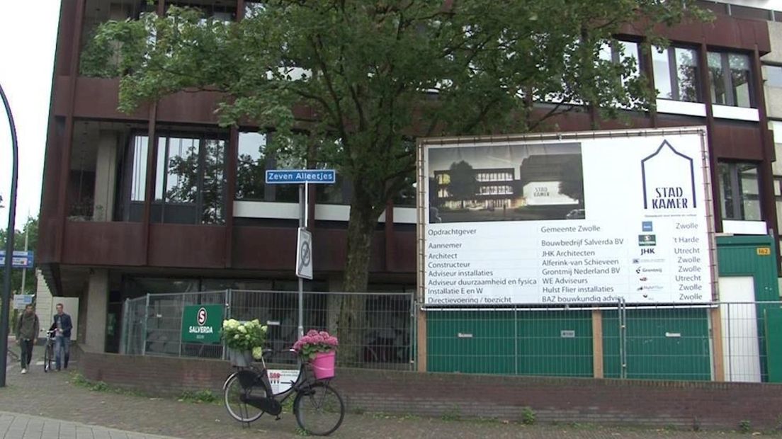 Bouw van Stadkamer aan Zeven Alleetjes in Zwolle. Hier zat veel asbest