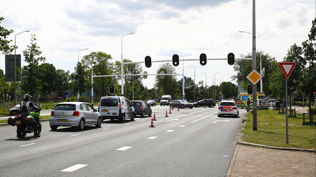 Ongeluk op de Blaloweg in Zwolle