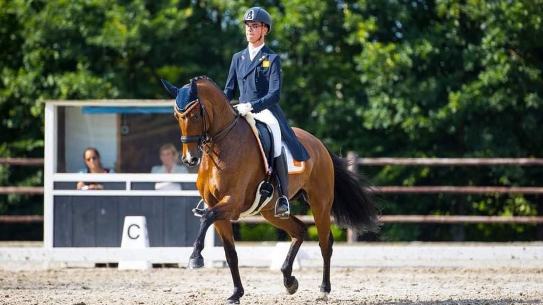 Marten Luiten in actie tijdens het EK in Hongarije