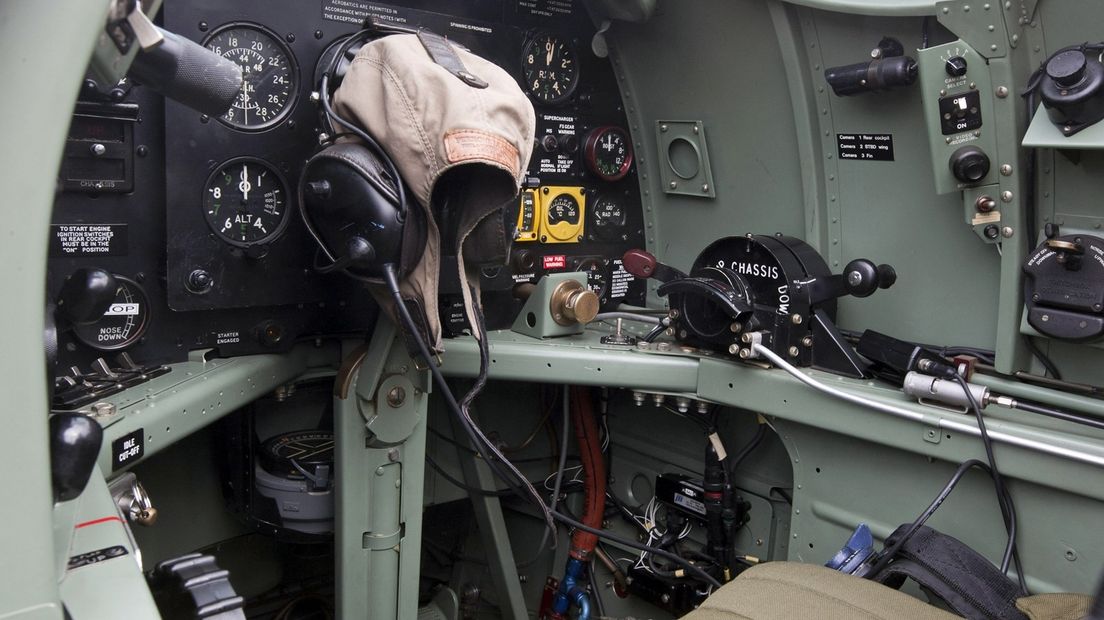 De cockpit van de Spitfire