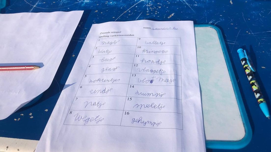 Eén van de taalopdrachten waar de leerlingen mee aan de slag zijn