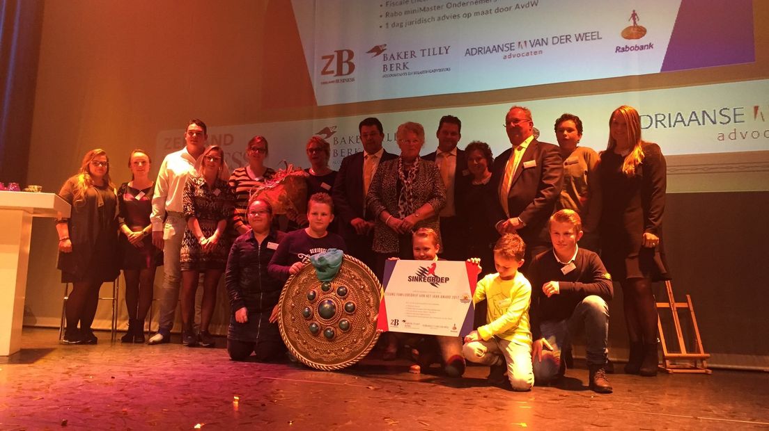 Sinkegroep met de prijs