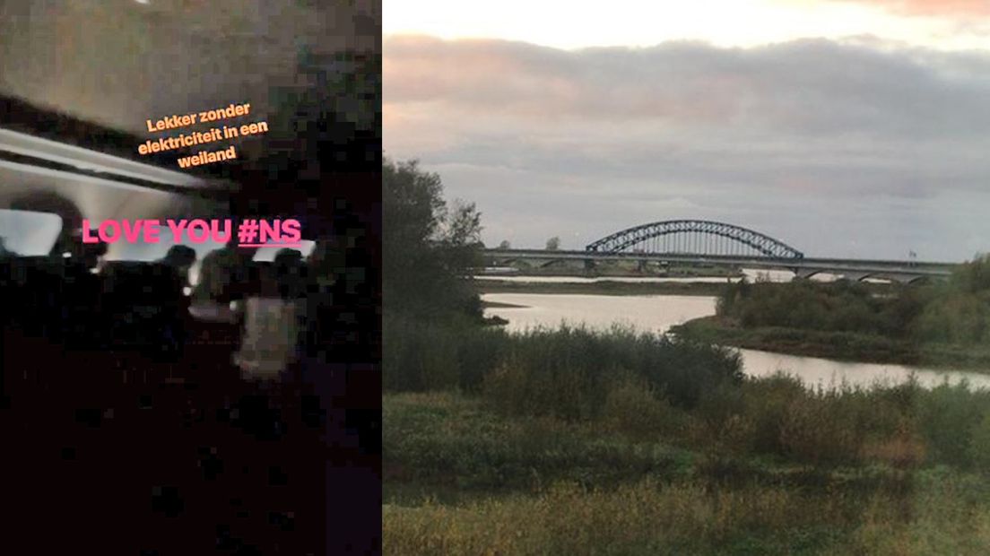 Voordat het donker werd, konden de gestrande passagiers nog wel genieten van het uitzicht