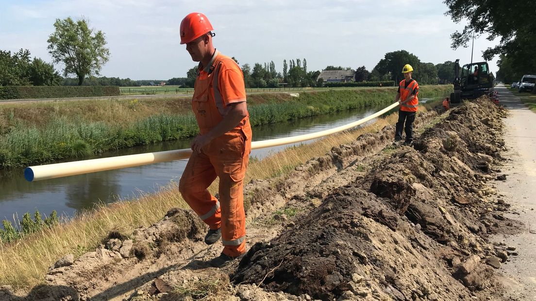 aanleggen waterleiding WMD