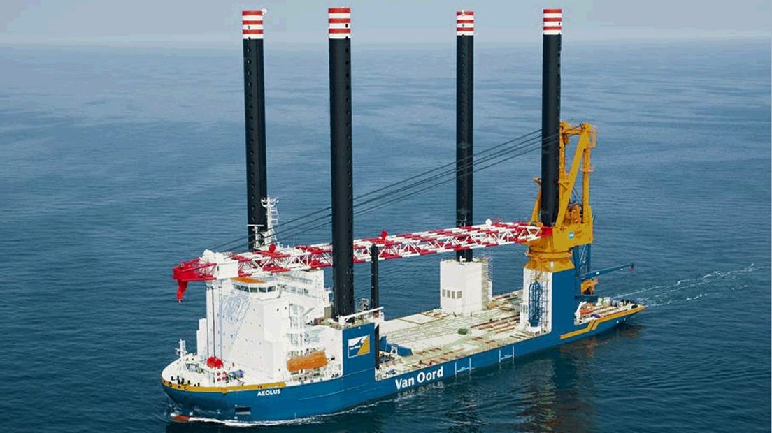 De Aeolus op vollle zee