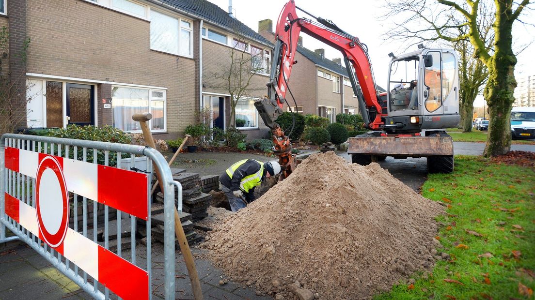 Werkzaamheden aan een gasleiding