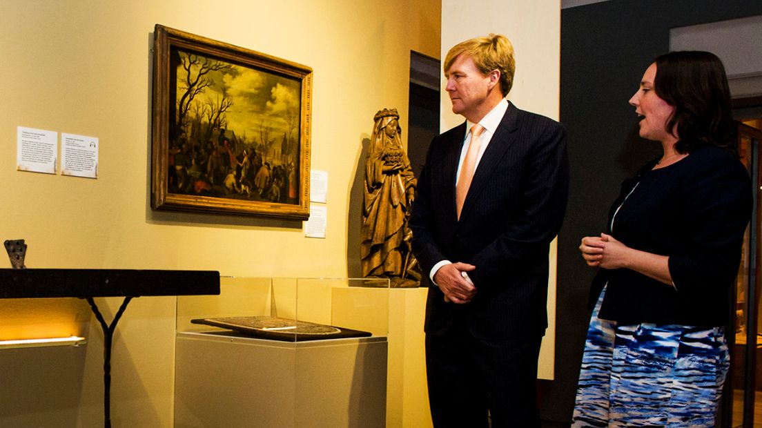 Koning Willem-Alexander bezoekt het Catharijneconvent.