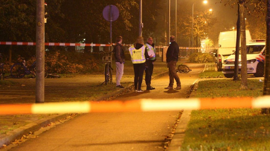 De plek des onheils aan de Korreweg in Stad.