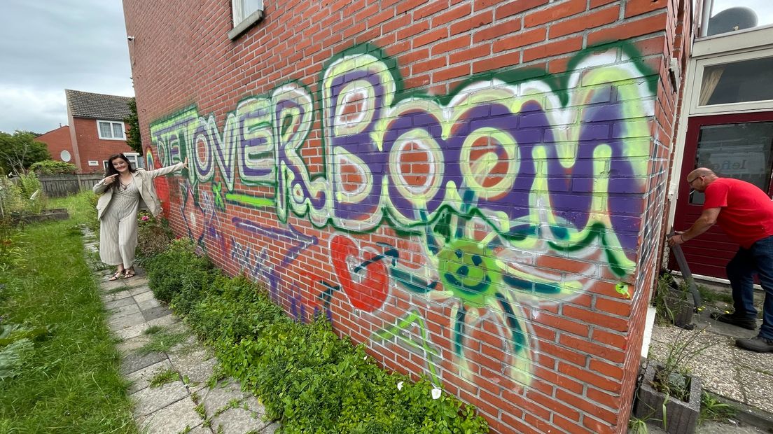 Kinderen mochten de oude locatie beschilderen