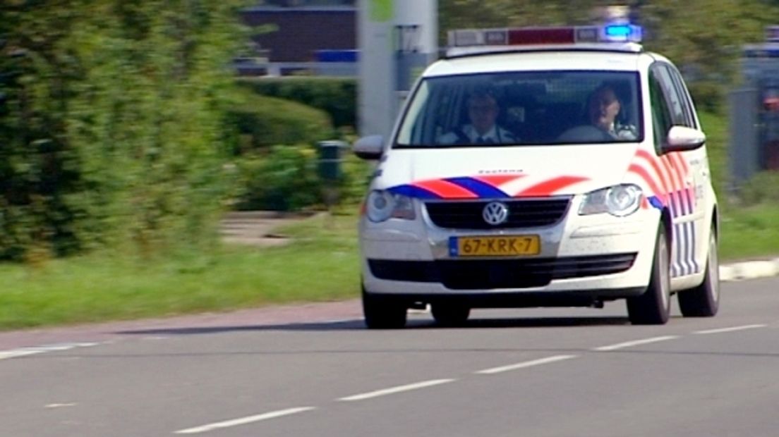 Hard rijdende politieauto
