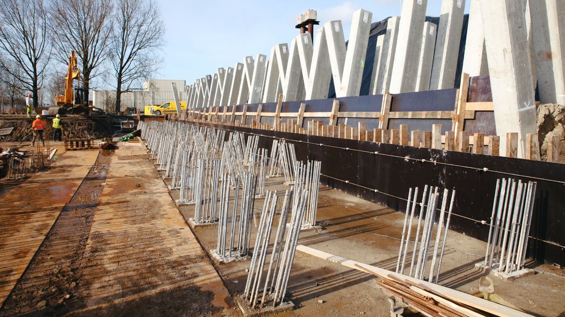 Voortgang bouw station Lansingerland-Zoetermeer. 
