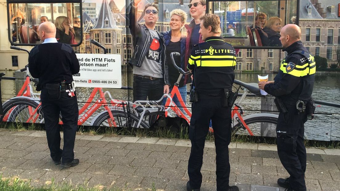 Trams worden gecontroleerd tijdens de actie