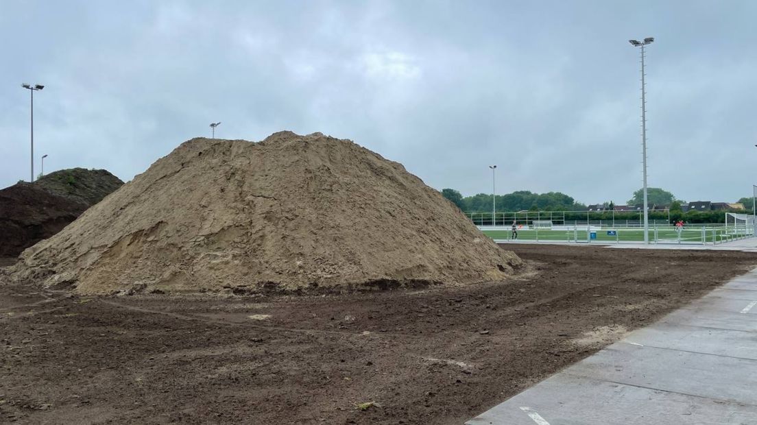 Er wordt druk gewerkt aan het nieuwe veld