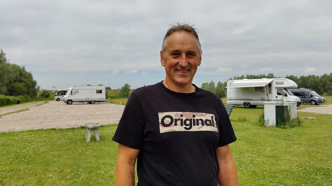 Erik Romijn op zijn camperpark. 'Dit is zo gaaf'