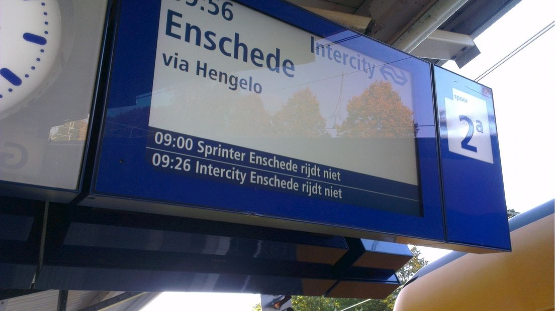 Geen treinen door stroomstoring