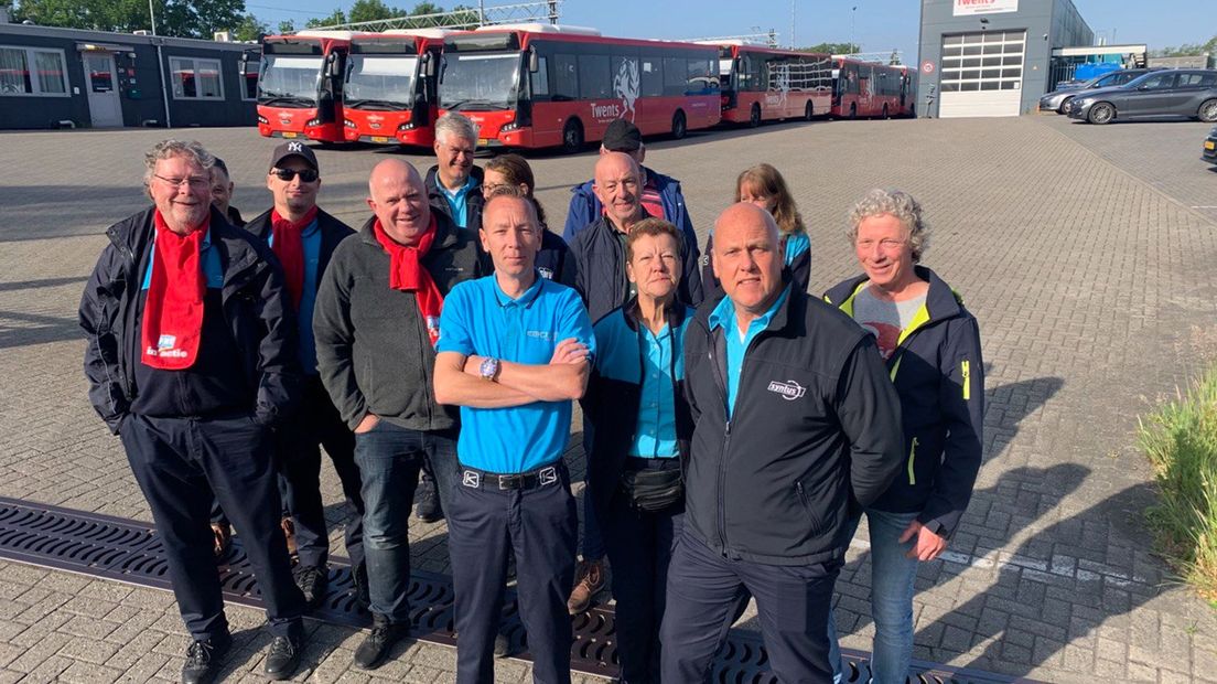 Stakende chauffeurs in Enschede
