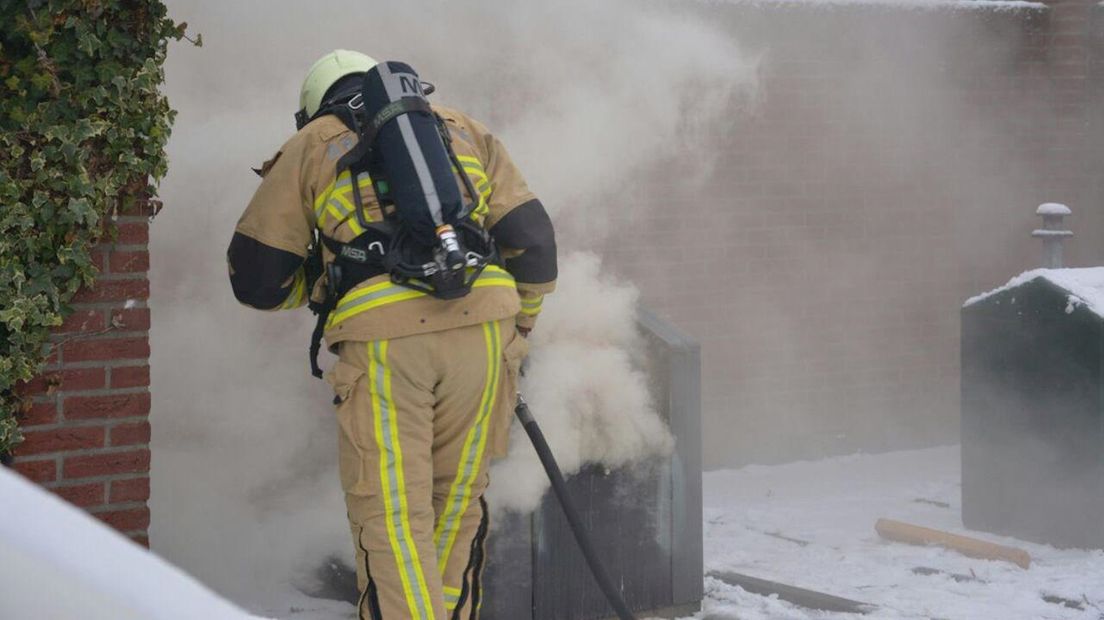 Containerbrand in Almelo
