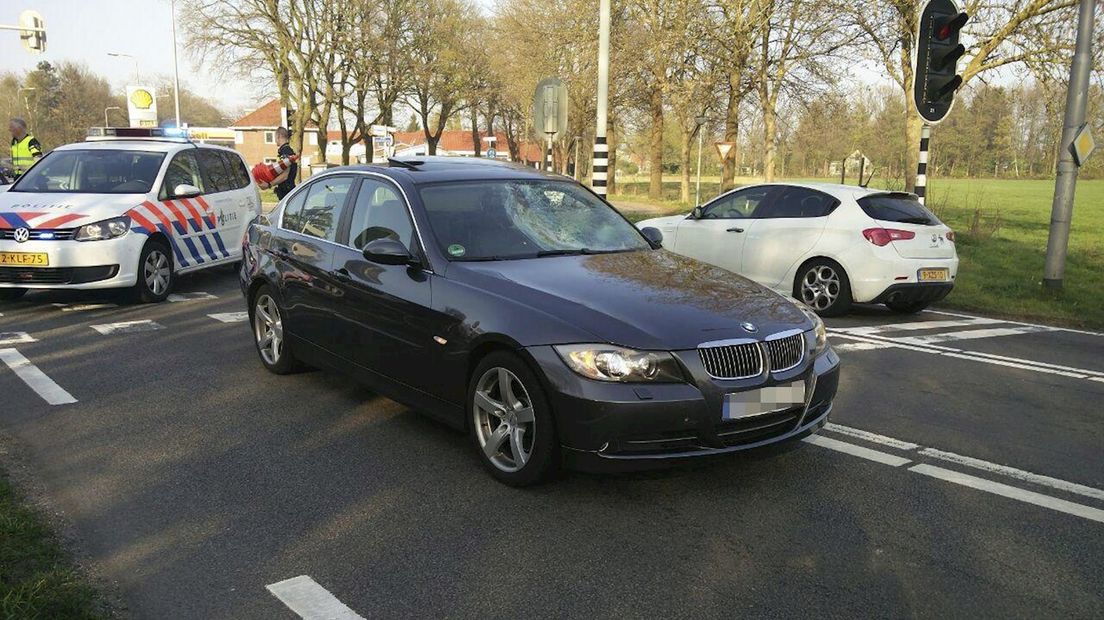 Fietsster geschept op de N18 in Haaksbergen