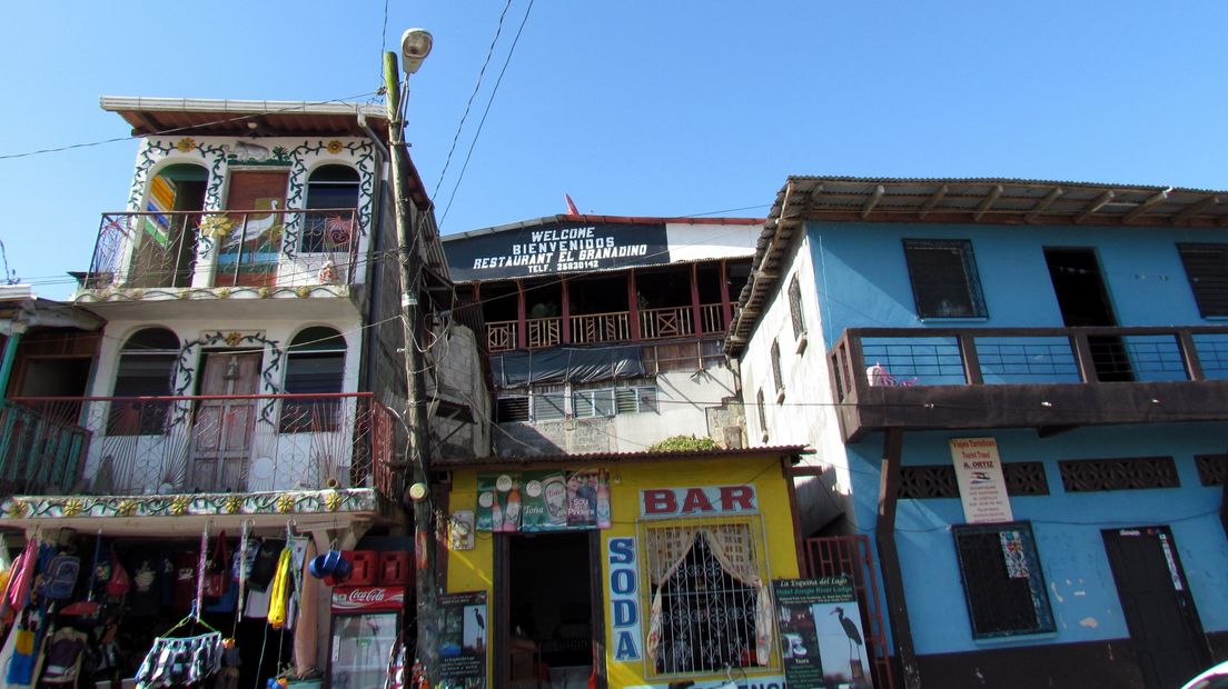 Een aantal panden in San Carlos, Nicaragua