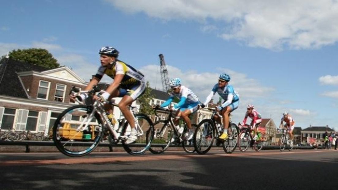 Wielrenners in Assen tijdnes de Vuelta in 2009