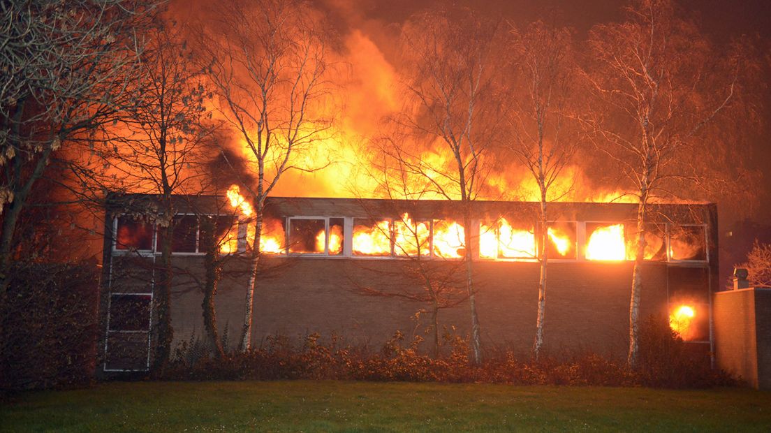 Brand in een gymnastieklokaal aan de P. van Vlietlaan Rijswijk