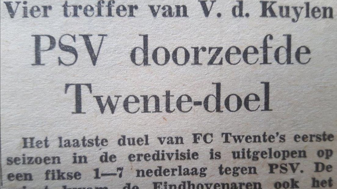 De Sportkroniek over FC Twente - PSV in 1966