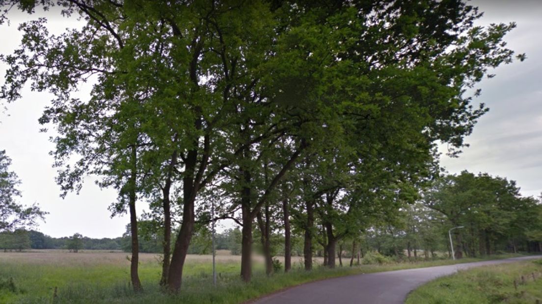 Het stuk grond waar mogelijk tien villa's komen (Rechten: Google Street View)