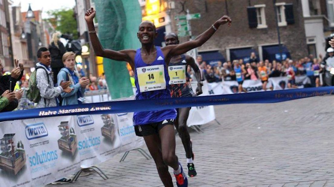Richard Mengich uit Kenia is boer won drie keer de Halve Marathon van Zwolle