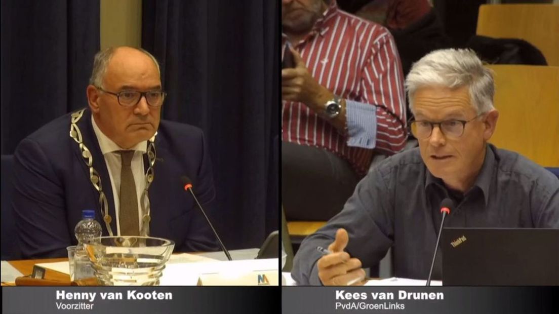 Burgemeester Henny van Kooten en Kees van Drunen van CDA/GroenLinks.