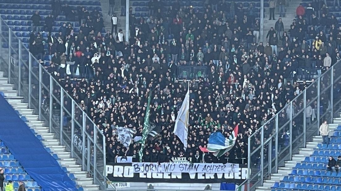 Spandoek in het uitvak voor Bjorn Meijer