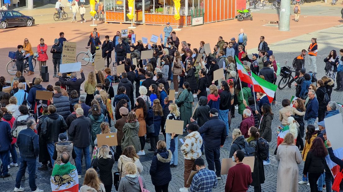 Het protest op de Grote Markt