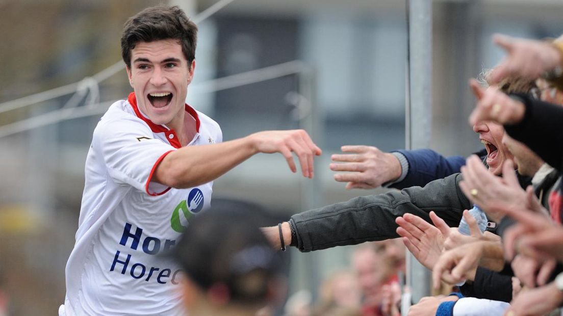 Emiel Wendt maakte de eerste treffer voor Noordwijk deze middag