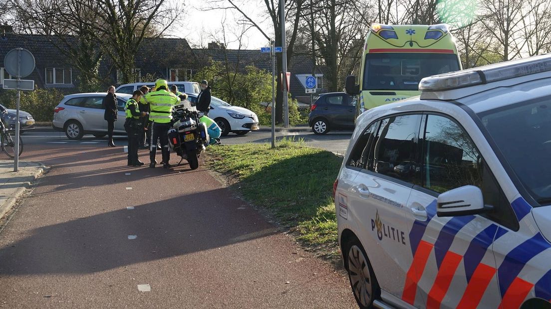 De fietsster raakte gewond bij het ongeval