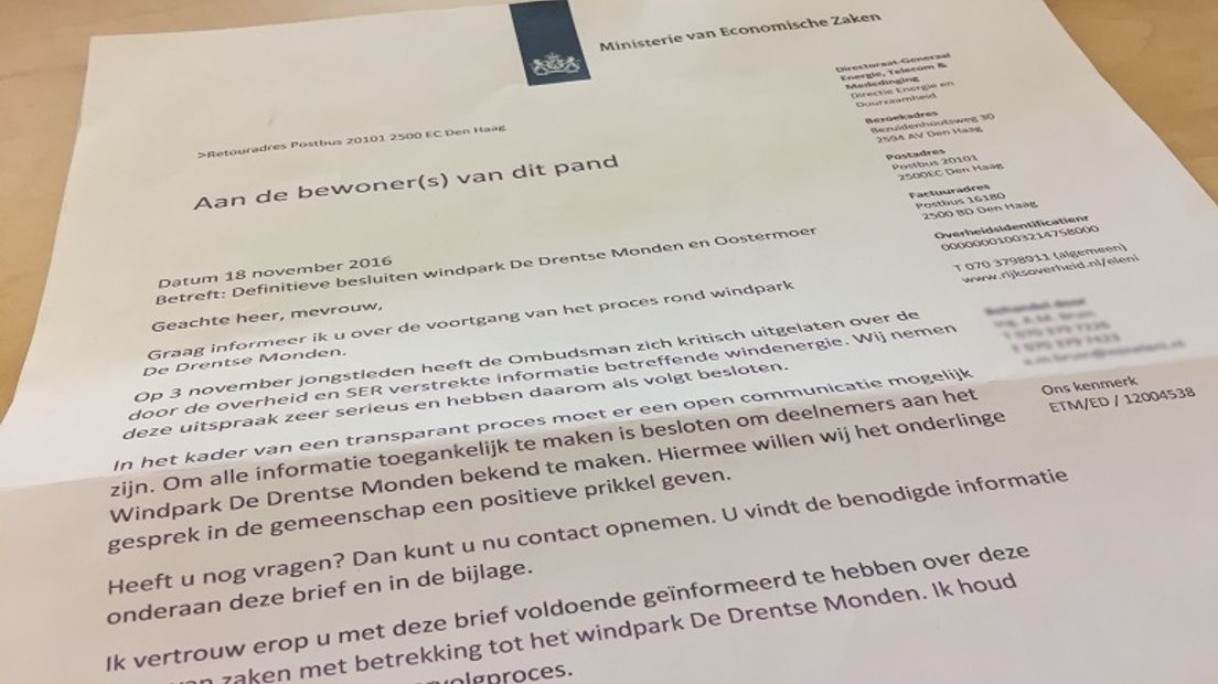 De nepbrief werd huis-aan-huis bezorgd (Rechten: RTV Drenthe)
