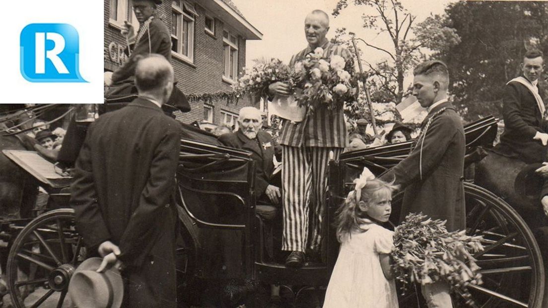 Pastoor Schaars op 26 mei 1945 in Velp.